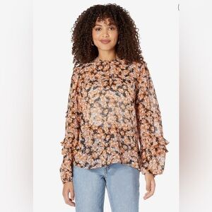 NWT Sanctuary Pink Tuck Blouse in Size XXS(runs big)